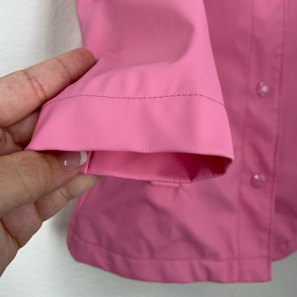 SOLD     Baby Gap • Pink Floral Jersey Lined Hooded Rain Coat - Picture 7 of 16